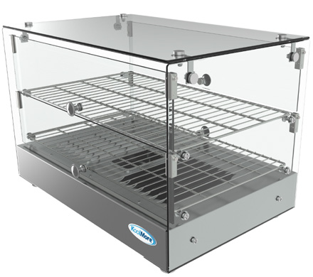 Product image #9 for KoolMore Countertop Hot Food Display Warmer, 1.7 Cu. Ft., 2-Shelf Self-Service, Curved Glass