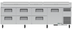 Thumbnail image #6 for True 119-1/4-Inch 4-Section Pizza Prep Table with 1 Door, 6 Drawers, and Self-Contained Side-Mounted Refrigeration