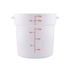 Thumbnail image #1 for CAC China FS3P-18W 18 Qt Round White Polypropylene Food Storage Container Case of 6