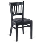 Thumbnail image #1 for G & A Commercial Seating Vertical 4625SS Commercial Side Chair, Slat Back, Solid Wood Saddle Seat, European Beechwood Frame