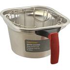 Thumbnail image #1 for AllPoints Foodservice Parts & Supplies 2762073 Coffee Brew Basket Handle, Red Magnetic, 9" Square x 5" Deep