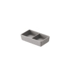 Thumbnail image #1 for Tableware Solutions USA Leone T8533 Two-Compartment Melamine Tray, Gray, 4.5 x 2.5 x 1.1 in