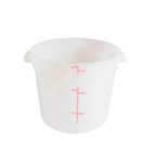 Thumbnail image #1 for Thunder Group PLRFT306PP 6 Qt Round Polypropylene Food Storage Container, White, Container Only Case of 12