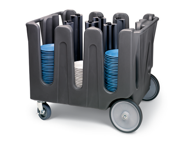 Product image #2 for Vollrath Traex Adjustable 6-Stack Dish Caddy for 8-5/8 in. to 10-5/8 in. Round Plates, Gray