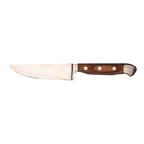 Thumbnail image #1 for Libbey Shanghai 200 1522B Jumbo Steak Knife, 9-3/8", Full Tang, Brown Wood Contoured Handle, Stainless Steel Blade