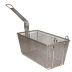 Thumbnail image #1 for Prince Castle 676-3 Floor Fryer Basket, 8-1/2"W x 17-1/4"D x 6"H, Front Hook, Nickel-Plated Wire Mesh Case of 5