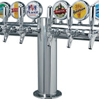 Thumbnail image #5 for Micro Matic USA Metropolis METRO-T-6PSSKR-M T-Style Countertop Glycol-Cooled 6-Faucet Draft Beer Tower, Polished Stainless Steel