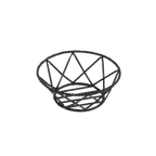 Thumbnail image #1 for G.E.T. 4-31433 Round Braided Iron Serving Basket, Black Powder-Coated, 8" Diameter x 3" High Case of 12