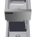 Thumbnail image #2 for Perlick Corporation Top Shelf TSF12CS Underbar Combination Hand/Dump Sink, 12"W x 24"D, 2 Compartments, 6" Backsplash