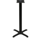 Thumbnail image #1 for Oak Street B22-BAR Bar-Height Steel Table Base, 22" x 22" Base Spread, 3" Column, Black Finish