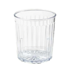 Thumbnail image #1 for G.E.T. Spektrum 8809-1-CL . . Clear Textured SAN Plastic Rocks Tumbler, 9 oz Dozen Case of 6 Dozen