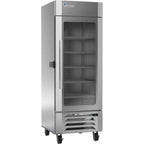 Thumbnail image #1 for Victory Refrigeration UltraSpec™ LSR27HC-1-IQ Glass Door Merchandiser Refrigerator, 1-Section, 26.17 cu. ft., Stainless Steel, Bottom-Mounted