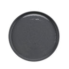 Thumbnail image #1 for G.E.T. Roca Glazed RP-11-GRS/BKM Round Melamine Dinner Plate, 11 in, Narrow Rim, Gray Gloss/Black Matte 1 Dozen