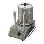Thumbnail image #1 for Equipex LLC Roller Grill CS2E Hot Dog Steamer and Bun Toaster, European-Style, Pyrex Glass, 40-Hot-Dog Capacity, 2 Toasting Spikes