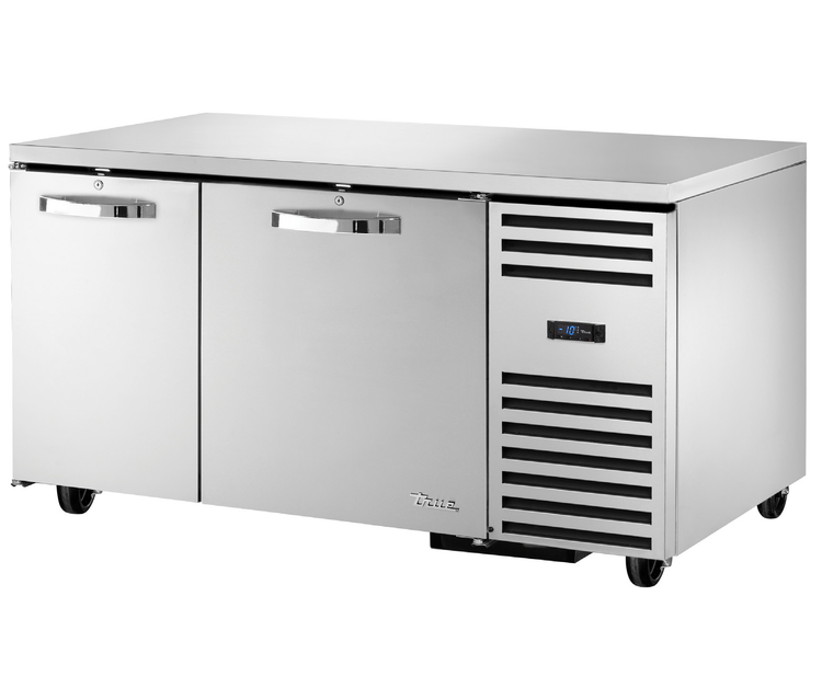 Product image #1 for SPEC Series 60-Inch Deep Undercounter Freezer with 2 Solid Doors and Stainless Steel Top