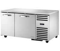 SPEC Series 60-Inch Deep Undercounter Freezer with 2 Solid Doors and Stainless Steel Top