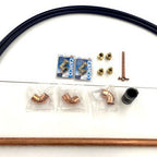 Thumbnail image #1 for Eloma E0074KIT Installation Kit with 2 Water Hoses, 1-1/4 in Neoprene Connector, 3 Copper Elbows, Clamp and 4 ft Copper Pipe