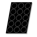 Thumbnail image #1 for Matfer Bourgeat Flexipan 336024 15-Cavity Florentines Mold, 4 in Diameter x 2/3 in Height, Nonstick Silicone, 23-3/4 x 15-3/4 in Sheet