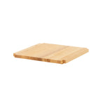 Thumbnail image #1 for Steelite International Creations Buffet 7369MW505 Square Wood Buffet Tile with Corner Cutout, Blonde, 9.5 x 9.5 x 0.625 in