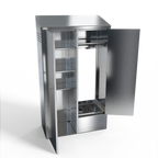 Thumbnail image #1 for NBR Equipment MSC-4822R Double-Width Stainless Steel Mop Sink Cabinet, 47-1/2"W x 22-1/4"D x 84-1/4"H, Right-Side Sink