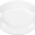 Thumbnail image #1 for International Tableware Marzano MZ-14 Porcelain Oval Platter, 12-1/2" x 9-1/2" x 1-1/2"H, Medium Rim 1 Dozen