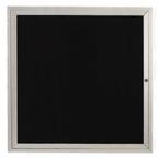 Thumbnail image #1 for AARCO Products ADC3636L Indoor Wall-Mounted Message Center Board, 36" x 36", Aluminum Frame, Lockable Enclosed Door, Includes Letters