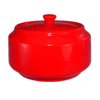 Thumbnail image #1 for International Tableware Cancun CA-61-CR Ceramic Sugar Bowl with Lid, 13 oz., Crimson Red 1 Dozen