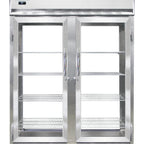 Thumbnail image #1 for Continental Refrigerator Designer Line D2RENSSPT-GD-GD Two-Section Pass-Through Reach-In Refrigerator, 57" Wide, Glass Doors, Stainless Steel