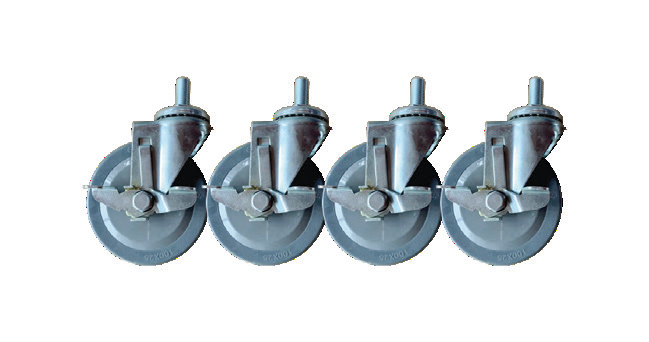 Product image #4 for CookRite 5-Inch Swivel Stem Caster Kit with 1-1/2-Inch Expanding Stem, Set of 4