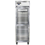 Thumbnail image #1 for Continental Refrigerator 1RSNSAGDHD One-Section Reach-In Display Refrigerator, Narrow Half-Hinged Glass Doors, Stainless Steel Exterior