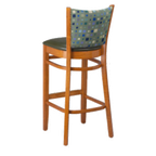 Thumbnail image #3 for G & A Commercial Seating Bristol 9632 Upholstered Beechwood Barstool with Padded Back and Seat, Nailheads, and Footrest
