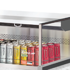 Thumbnail image #3 for Turbo Air TOM-36L-UF-S-1SI-N Drop-In Low-Profile Horizontal Open Refrigerated Display Case, 4.6 Cu. Ft., Deck-Only, Self-Contained, Stainless Steel