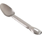 Thumbnail image #1 for AllPoints Foodservice Parts & Supplies 1371126 Solid Stainless Steel Basting Spoon, 11-3/4", One-Piece Non-Insulated Handle