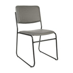Thumbnail image #1 for Flash Furniture Hercules XU-8700-GRY-B-VYL-30-GG Gray Vinyl Upholstered Stacking Chair with Sled Base
