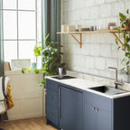 Thumbnail image #2 for Summit Commercial Summit Appliance CALDERAMN35I Turnkey Kitchenette with Refrigerator, Induction Cooktop, Sink & Storage, Midnight Navy