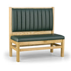 Thumbnail image #1 for JustChair Manufacturing JBS-WT-UCH-48-GR3 Single Custom Booth, 48"H, Wood Frame, Upholstered Vertical-Channel Back, Padded Seat