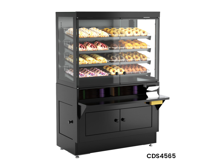 Product image #5 for Addenda Non-Refrigerated Self-Service Merchandiser with Bag Storage and 12-Tray Capacity