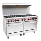 Thumbnail image #1 for USR Brands Cookline CR60-10 60-Inch Natural Gas Commercial Range with 10 Open Burners and 2 Standard Ovens