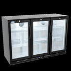 Thumbnail image #8 for Koolmore BC-3DSW-BK 53-Inch Three-Section Back Bar Refrigerator, 3 Glass Swing Doors, 11.3 Cu. Ft., Black, Bottom-Mounted Refrigeration
