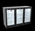 Thumbnail image #8 for KoolMore 53-Inch Three-Section Back Bar Refrigerator with 3 Glass Swing Doors, 11.3 Cu. Ft., Black