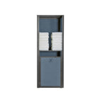 Thumbnail image #1 for Grosfillex Sunset UT035288 Towel Valet with Laundry Cart, Coordinating Bag and 2 Removable Shelves, 24"W x 25"D x 70"H