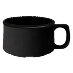 Thumbnail image #1 for G.E.T. Black Elegance BF-080-BK Melamine Soup Mug, Black, 11 oz, 4 in Diameter x 2-1/4 in H Case of 2 Dozen