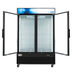 Thumbnail image #4 for KoolMore 53-Inch Indoor Dual Glass-Door Ice Merchandiser Freezer, 42 Cu. Ft., Black