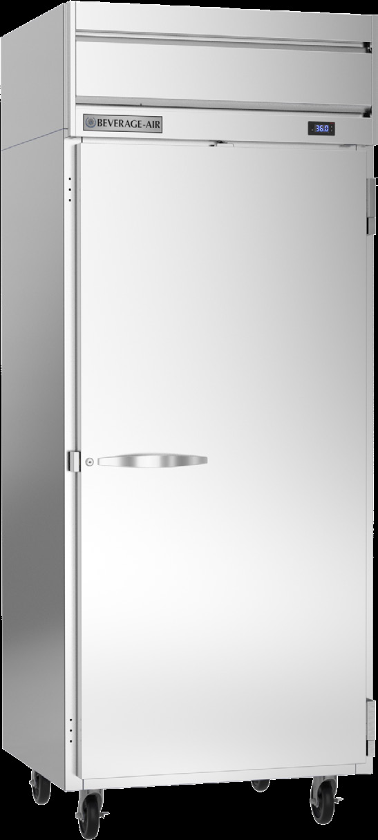 Product image #5 for Beverage-Air Horizon Series HR1WHC-1S 1-Section Top-Mount Reach-In Refrigerator with Right-Hand Solid Door, 30.76 Cu. Ft.