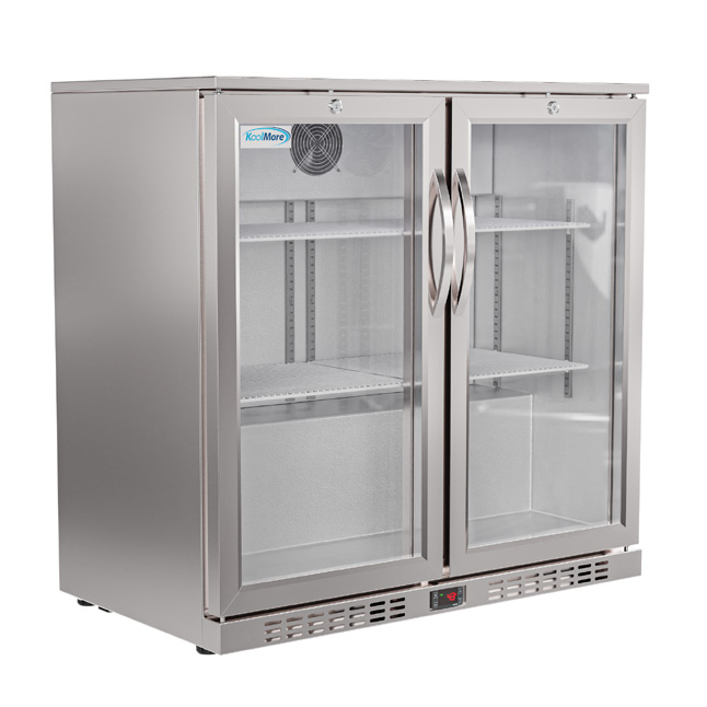 Product image #6 for Koolmore Two-Section Back Bar Refrigerator with 2 Glass Swing Doors, Stainless Steel, 7.4 Cu. Ft.