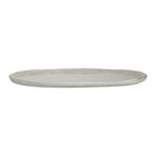 Thumbnail image #2 for Steelite International My Glass Studio GS193807 Oval Glass Serving Platter, 15.375 x 9.875 x 0.875 in, Crackle Cream