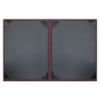 Thumbnail image #2 for Risch Iridescent IRI-2V 8.5X11 Padded Shimmer Faux-Leather Menu Cover, 8-1/2 x 11 in, Double Fold, 2-View Case of 25
