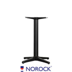 Thumbnail image #1 for Oak Street Norock B22NR-STD Table Base, 22" Diameter, 2.9" Steel Column, Dining Height, Self-Stabilizing X Top, Black Finish