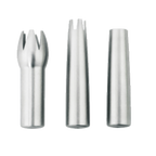 Thumbnail image #1 for iSi North America iSi Professional 271701 3-Piece Stainless Steel Cake Decorating Tip Set, Straight, Tulip & Star Case of 12