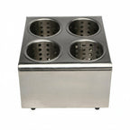 Thumbnail image #1 for Libertyware SCH4 4-Compartment Stainless Steel Flatware Dispenser, 11-5/8"L x 10"W x 8-1/2"H Case of 8